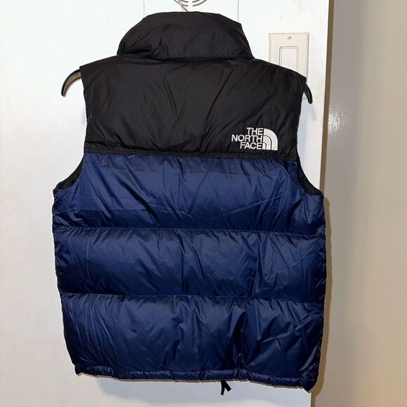 NWT XS The North Face Retro Nuptse 700 Puffer Vest - Summit Navy Blue and Black - Picture 6 of 16